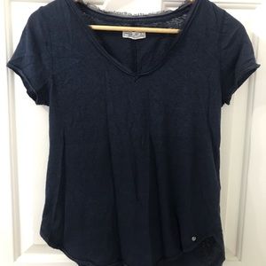 Abercrombie and Fitch Blue V Neck Tee